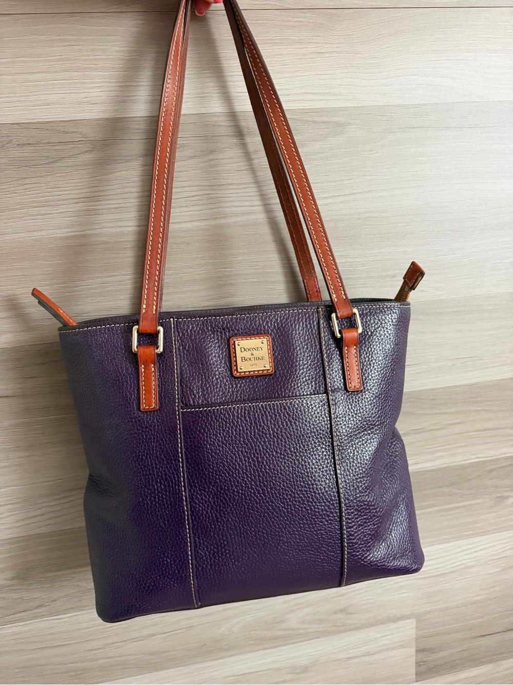 Dooney & Bourke Lexington Pebble Grain Leather Tote Bag in
Purple